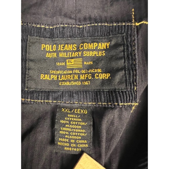 Polo Jeans Company Ralph Lauren Military Surplus Corduroy Jacket XXL - Picture 7 of 12